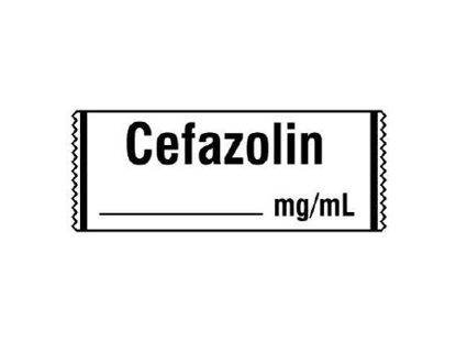 Picture of Drug Label Shamrock Anesthesia Label CEFAZOLIN / _____ mg / mL White 1/2 X 1 InchSA-3221