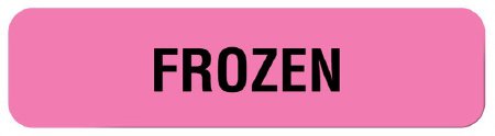 Picture of Pre-Printed Label UAL™ Laboratory Use Pink Paper FROZEN Black Temperature Control 5/16 X 1-1/4 InchULHT145