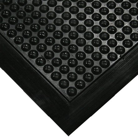 Picture of Anti-Fatigue Floor Mat Ortho Stand™ 3 X 4 Foot Black / Yellow Rubber19003152B