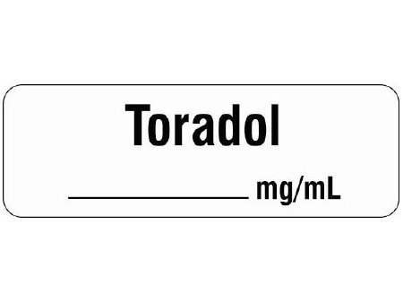 Picture of Drug Label Shamrock Anesthesia Label TORADOL / _____ mg / mL White 1/2 X 1 InchSA-3223-PRE