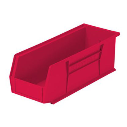 Picture of Storage Bin HCL Super Tough Red Industrial Grade Polymers 5 X 5-1/2 X 14-3/4 Inch1403R