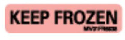Picture of Pre-Printed Label Instructional Label Red Keep Frozen Black Temperature Control 5/16 X 1-1/4 InchMV01FR6638