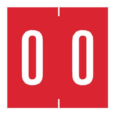 Picture of Pre-Printed Label Chart Tab Red 00 Red Numeric 1-7/8 X 1-7/8 Inch94900
