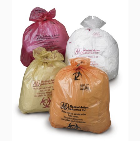 Picture of Biohazard Waste Bag Medegen Medical Products 3 - 4 gal. Red Bag Polypropylene 14 X 19 Inch5012