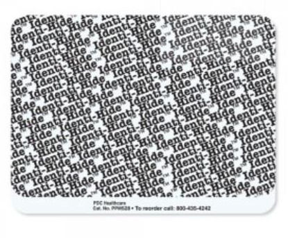 Picture of Pre-Printed Label Identi-Hide™ Safety Data White Permanent Paper Identi-Hide™ Black Confidential 3 X 4 InchPPMS28
