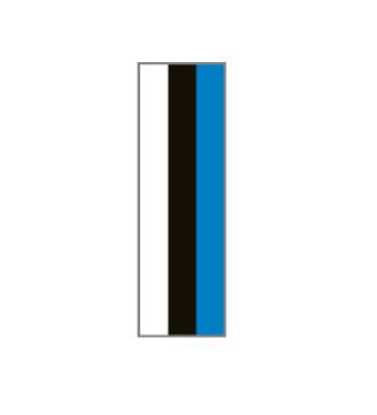 Picture of Blank Instrument Tape Key Surgical® Colored Identification Tape Black / Blue / White Vinyl 1/4 InchT-330-010902