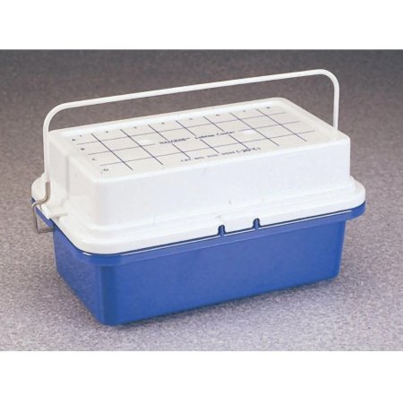 Picture of Benchtop Cooler 5-3/4 X 6-2/5 X 9-2/3 Inch Blue Polycarbonate 32 Tube Cpacity5115-0032