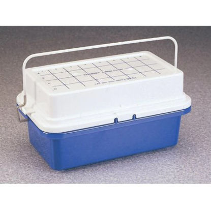 Picture of Benchtop Cooler 5-3/4 X 6-2/5 X 9-2/3 Inch Blue Polycarbonate 32 Tube Cpacity5115-0032