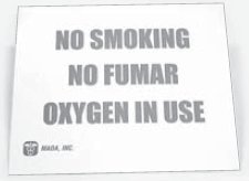 Picture of Door Sign Smoking Sign Oxygen02SIGN