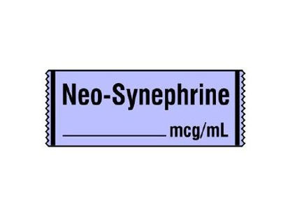 Picture of Drug Label Shamrock Anesthesia Label Neo-Synephrine mcg/mL Violet 1/2 X 1 InchSA-285