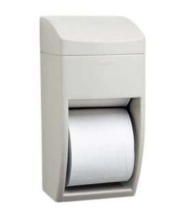 Picture of Toilet Tissue Dispenser Bobrick Matrix Gray ABS Plastic Manual Pull 2 Rolls Wall MountBOB5288