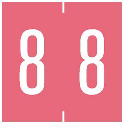 Picture of Pre-Printed Label Chart Tab Pink 8 | 8 White Numeric 1-7/8 Inch94908