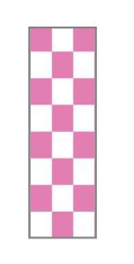 Picture of Pre-Printed Label Key Surgical® Multipurpose Label Pink / White Tape Checkerboard Patterned 1/4 InchT-220-0111