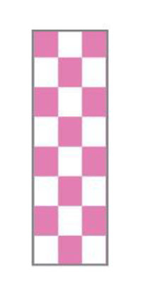 Picture of Pre-Printed Label Key Surgical® Multipurpose Label Pink / White Tape Checkerboard Patterned 1/4 InchT-220-0111