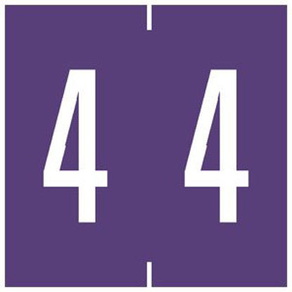 Picture of Pre-Printed Label Chart Tab Purple 4 | 4 White Numeric 1-7/8 Inch94904
