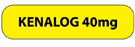 Picture of Drug Label MedVision® Anesthesia Label Kenalog 40mg Yellow 3/8 X 1-7/16 InchMV02SY4096
