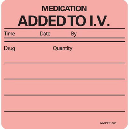 Picture of Pre-Printed Label Anesthesia Label RedMV05FR1365