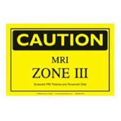 Picture of Wall Sign Safety Caution MRI Zone IIIZONE3