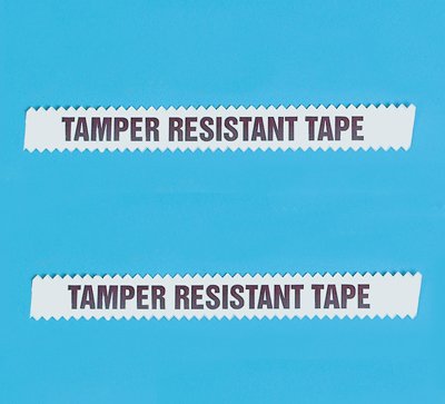Picture of Pre-Printed Label Auxiliary Label Clear Paper Tamper Resistant Tape Caution 1/2 Inch X 108 Foot8002