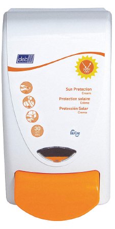 Picture of Sunscreen Dispenser SCJ Professional Protect White Plastic Manual Push 1 Liter Wall MountSUN1LDS