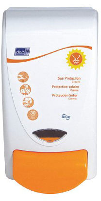 Picture of Sunscreen Dispenser SCJ Professional Protect White Plastic Manual Push 1 Liter Wall MountSUN1LDS