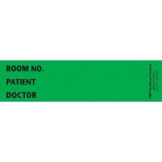 Picture of Pre-Printed Label Communication Fill In Green Room No_Paitent_Doctor_ Black Patient Information 1-3/8 X 5-3/8 Inch5033-02
