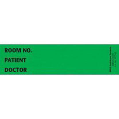 Picture of Pre-Printed Label Communication Fill In Green Room No_Paitent_Doctor_ Black Patient Information 1-3/8 X 5-3/8 Inch5033-02