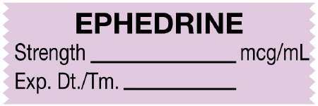Picture of Drug Label UAL™ Anesthesia Label Ephedrine Strength_mg/mL Exp Dt Tm Violet 1/2 X 1-1/2 InchULTJ081