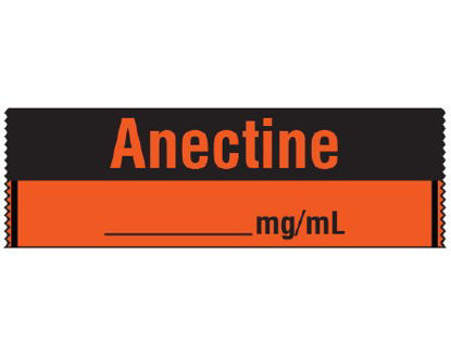 Picture of Drug Label Shamrock Anesthesia Label Anectine ___ mg/mL Red 1/2 X 1 InchSA-227