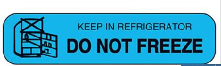Picture of Pre-Printed Label HCL® Instructional Label Blue Paper Do Not Feeze Black Temperature Control 3/8 X 1-5/8 Inch2022
