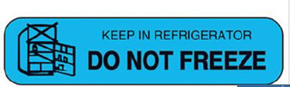 Picture of Pre-Printed Label HCL® Instructional Label Blue Paper Do Not Feeze Black Temperature Control 3/8 X 1-5/8 Inch2022