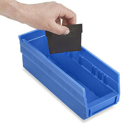 Picture of DIVIDER, BIN SHELF PLAS BLK 4"X4" (50/PK)S-13396D