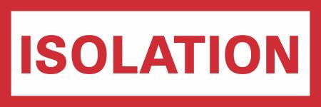 Picture of Pre-Printed Label Timemed Advisory Label Red / White Isolation Red Safety and Instructional 2 X 6 InchN-19