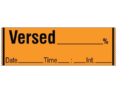 Picture of Pre-Printed / Write On Label Shamrock Anesthesia Label OrangeSA-55-DTI