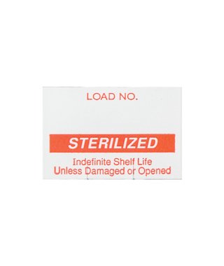 Picture of Pre-Printed Label Advisory Label Red Sterile Unless Damaged Or Opened Light Blue Sterilization LabelSUD-010-R