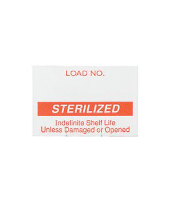 Picture of Pre-Printed Label Advisory Label Red Sterile Unless Damaged Or Opened Light Blue Sterilization LabelSUD-010-R
