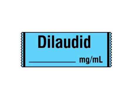 Picture of Drug Label Shamrock Anesthesia Label DILAUDID / _____ mg / mL Blue 1/2 X 1 InchSA-2414