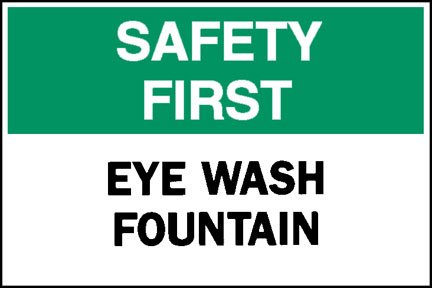 Picture of Wall Sign First Aid Sign Safety First Eye Wash Fountain19102343