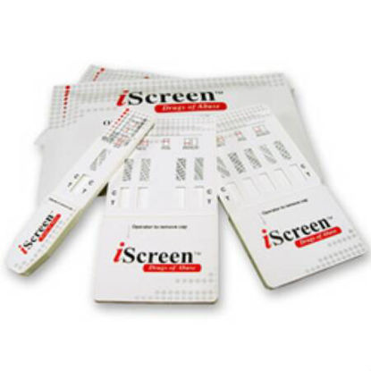 Picture of Drugs of Abuse Test iScreen® 9-Drug Panel AMP, BZO, COC, mAMP/MET, MOP, MTD, OXY, PPX, THC Urine Sample 25 TestsI-DOA-194-191