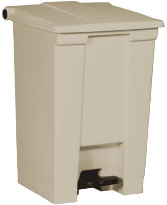 Picture of Trash Can Rubbermaid® 12 gal. Square Beige HDPE / Polypropylene Step OnH-2668BE