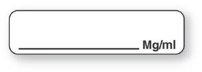 Picture of Blank Label UAL™ Anesthesia Label White Paper 5/16 X 1-1/4 InchULAM789