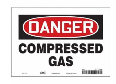 Picture of Wall Sign Caution Condor Danger Compressed Gas471P50