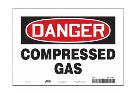 Picture of Wall Sign Caution Condor Danger Compressed Gas471P50