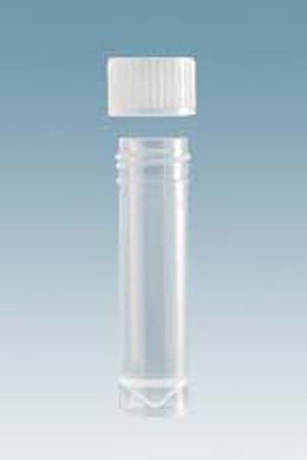 Picture of Centrifuge Tube Conical Bottom, Skirted Plain 15.3 X 57 mm 5 mL Without Color Coding Screw Cap Polypropylene Tube60.558