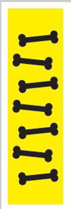 Picture of Blank Label Tape Key Surgical® Instructional Label Black, Lime Vinyl 1/4 InchT-702-1309