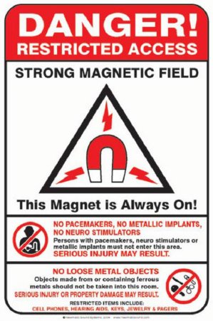 Picture of Wall Sign Caution Danger Restricted AccessMRWSE