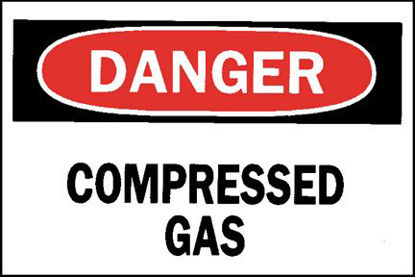 Picture of Door Sign Caution Brady™ Danger Compressed Gas19035703