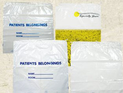 Picture of Patient Belongings Bag 7 X 20 X 22 Inch Drawstring Closure WhiteDS600