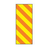 Picture of Pre-Printed Label Key Surgical® Multipurpose Label Orange / Yellow Tape Stripes Patterned 1/4 InchT-320-0507