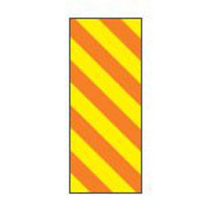 Picture of Pre-Printed Label Key Surgical® Multipurpose Label Orange / Yellow Tape Stripes Patterned 1/4 InchT-320-0507